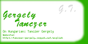 gergely tanczer business card